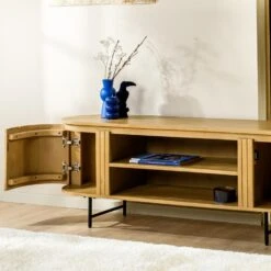 TV-meubel Aisha Acaciahout 155x40x54 Cm - 155x155x54 Cm - Hout - Bruin -VIDAL Salle De Bain Winkel 1000091030 0102