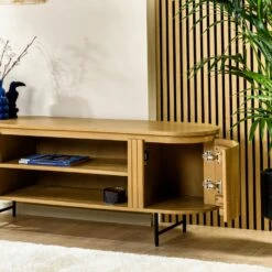 TV-meubel Aisha Acaciahout 155x40x54 Cm - 155x155x54 Cm - Hout - Bruin -VIDAL Salle De Bain Winkel 1000091030 0103