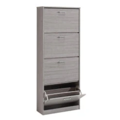 Rousseau Schoenenkast Carini 4 Laden - Grijze Eik -VIDAL Salle De Bain Winkel 1000092462 0102