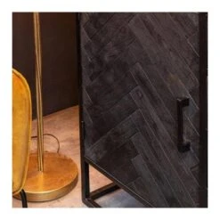 Furndea Scandi Dressoir Industrieel Visgraat Zwart - 45x165x85 Cm -VIDAL Salle De Bain Winkel 1000094106 0102