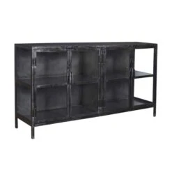 Kalfort Dressoir Industrieel Seattle Metaal 4 Deurs - 40x180x92 Cm
