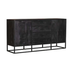 Furndea Morada Dressoir Industrieel Zwart - 45x165x85 Cm