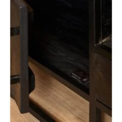 Furndea Morada Tv Meubel Industrieel Zwart - 45x180x50 Cm -VIDAL Salle De Bain Winkel 1000094119 0102