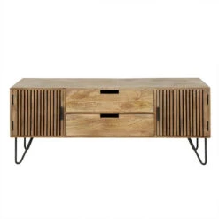 Namra Tv Meubel Mangohout Zandkleur - 35x135x55 Cm