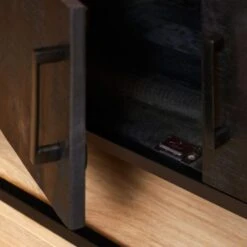 Furndea Morada Tv Meubel Industrieel Zwart - 45x240x50 Cm -VIDAL Salle De Bain Winkel 1000094127 0102