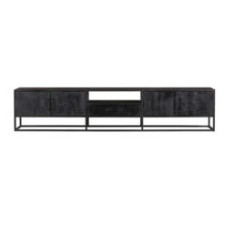 Furndea Morada Tv Meubel Industrieel Zwart - 45x240x50 Cm