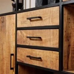 Furndea Morada Vakkenkast Xl Industrieel Naturel - 45x160x200 Cm -VIDAL Salle De Bain Winkel 1000094138 0102