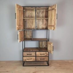 Furndea Morada Vakkenkast Industrieel - 45x90x200 Cm -VIDAL Salle De Bain Winkel 1000094142 0103