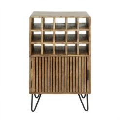 Kalfort Namra Wijnkast Mangohout Zandkleur - 35x56x90 Cm