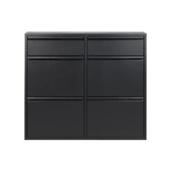 Redin Design Pippen Industrieel Schoenenkast 6 Lade Zwart - 15x98x86 Cm
