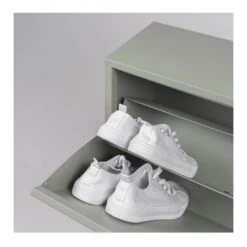 Redin Design Pippen Industrieel Schoenenkast 2 Lade Groen - 22,5x75x77,5 Cm -VIDAL Salle De Bain Winkel 1000094164 0102