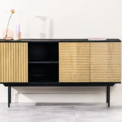 Kaplan Dressoir 160cm - Hout - Bruin -VIDAL Salle De Bain Winkel 1000096008 0102