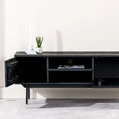 Kaplan Tv-meubel 140cm - Hout - Zwart -VIDAL Salle De Bain Winkel 1000096016 0103