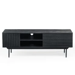 Kaplan Tv-meubel 140cm - Hout - Zwart