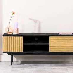 Kaplan Tv-meubel 140cm - Hout - Bruin -VIDAL Salle De Bain Winkel 1000096022 0102