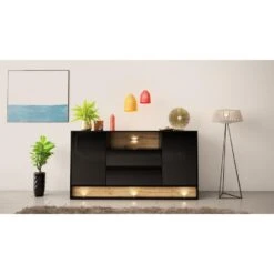 Dressoir Vision 85x160x40 Zwart -VIDAL Salle De Bain Winkel 1000098199 0102