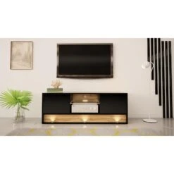 TV Meubel Vision 50x140x40 Zwart -VIDAL Salle De Bain Winkel 1000098205 0102