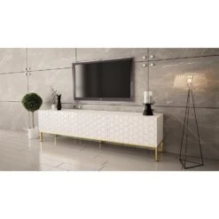 TV Meubel Hexa 52x190x37 Wit -VIDAL Salle De Bain Winkel 1000098208 0103