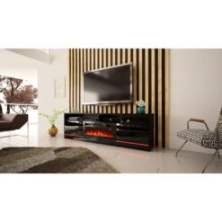 TV Meubel Disparo 61x200x34 Zwart -VIDAL Salle De Bain Winkel 1000098209 0103