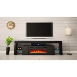 TV Meubel Soleo 57x200x35 Zwart -VIDAL Salle De Bain Winkel 1000098214 0102