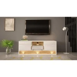 TV Meubel Vision 50x140x40 Wit -VIDAL Salle De Bain Winkel 1000098216 0102