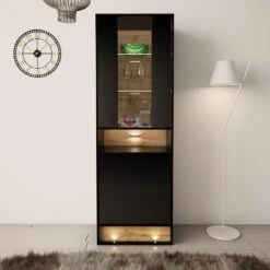 Vitrinekast Vision 180x60x40 Zwart -VIDAL Salle De Bain Winkel 1000098226 0102