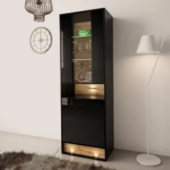 Vitrinekast Vision 180x60x40 Zwart -VIDAL Salle De Bain Winkel 1000098226 0103