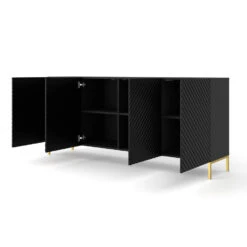 Dressoir SURF 87x200x42 Zwart -VIDAL Salle De Bain Winkel 1000098351 0102