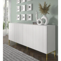 Dressoir WAVE 87x200x42 Wit -VIDAL Salle De Bain Winkel 1000098354 0103