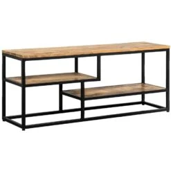 TV-dressoir Kyan - Zwart/naturel - 50x120x35 Cm -VIDAL Salle De Bain Winkel 10600657 0300