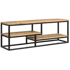 TV-dressoir Kyan - Zwart/naturel - 50x150x35 Cm -VIDAL Salle De Bain Winkel 10600658 0300