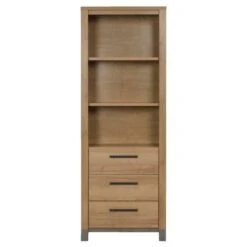 Kast Finn 3-lades - Licht Eikenkleur - 40x71x196 Cm