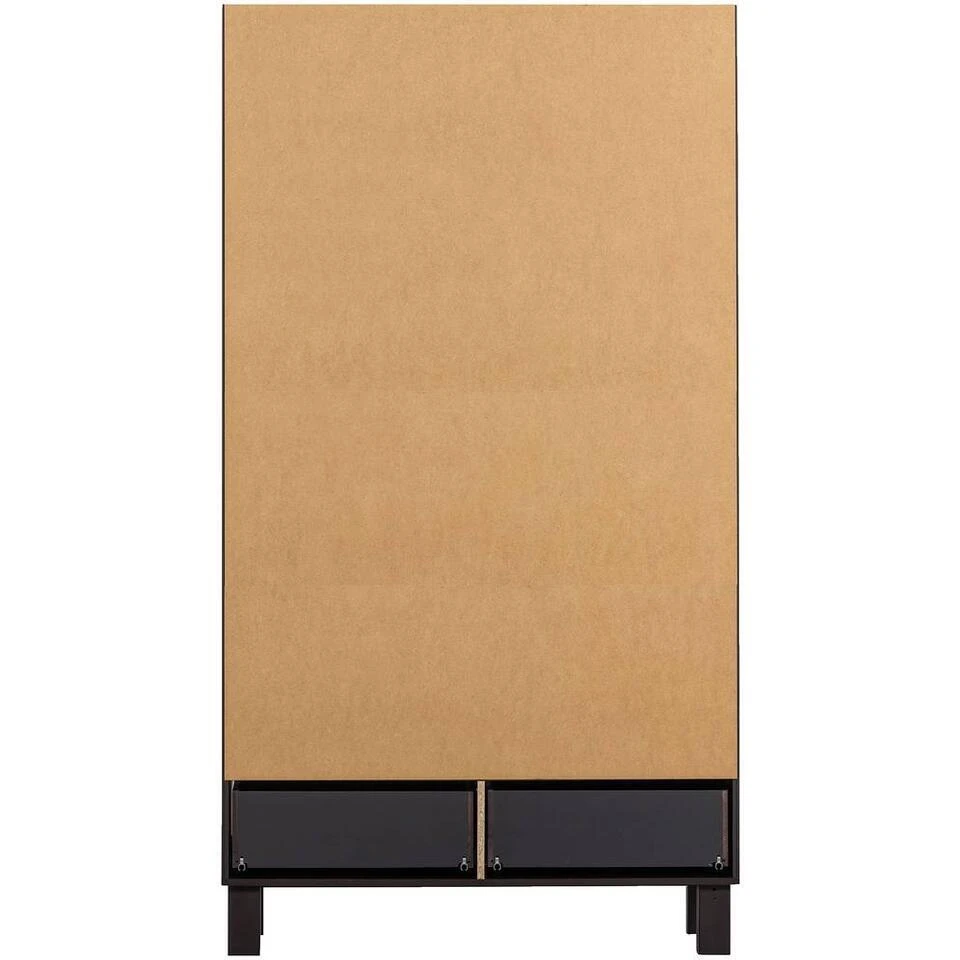 WOOOD Vitrinekast Hux - Bruinzwart - 200x108x44 CM 4 WOOOD Vitrinekast Hux - Bruinzwart - 200x108x44 CM - Afbeelding 4