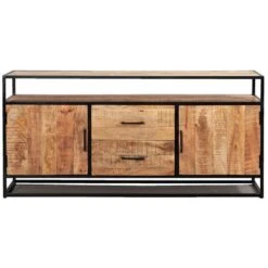 Dressoir Logan - Mangohout - 80x165x40 Cm