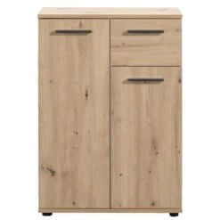 Kast Praag - Eikenkleur - 85x60x35 Cm