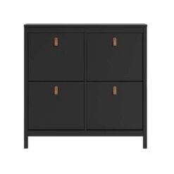 Schoenenkast Madeira - Zwart - 103x102x25 Cm