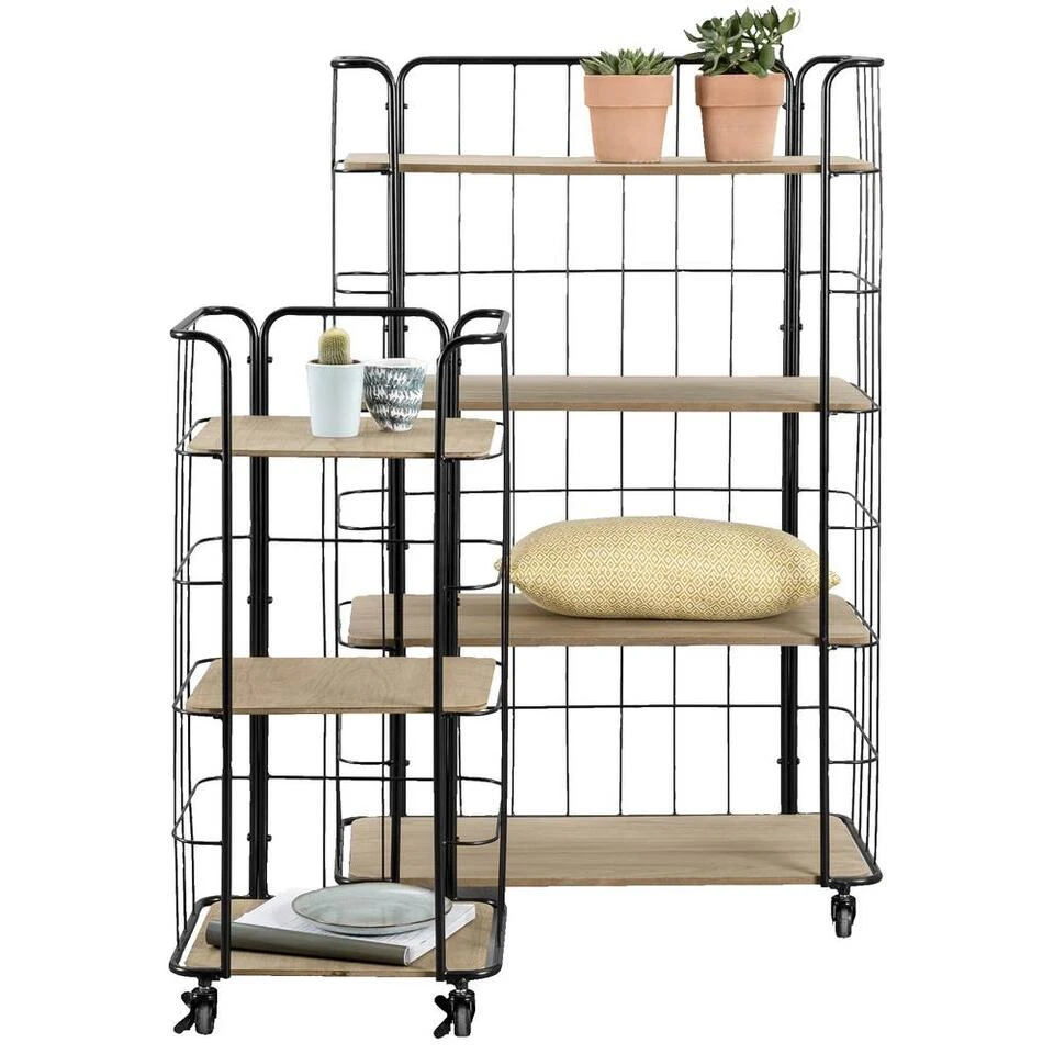 Bakkerskast Olaf Breed - Zwart/naturel 4 Bakkerskast Olaf Breed - Zwart/naturel - Afbeelding 4