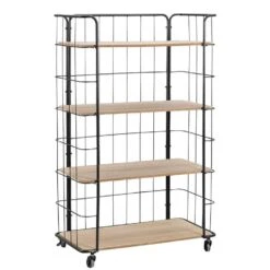 Bakkerskast Olaf Breed - Zwart/naturel