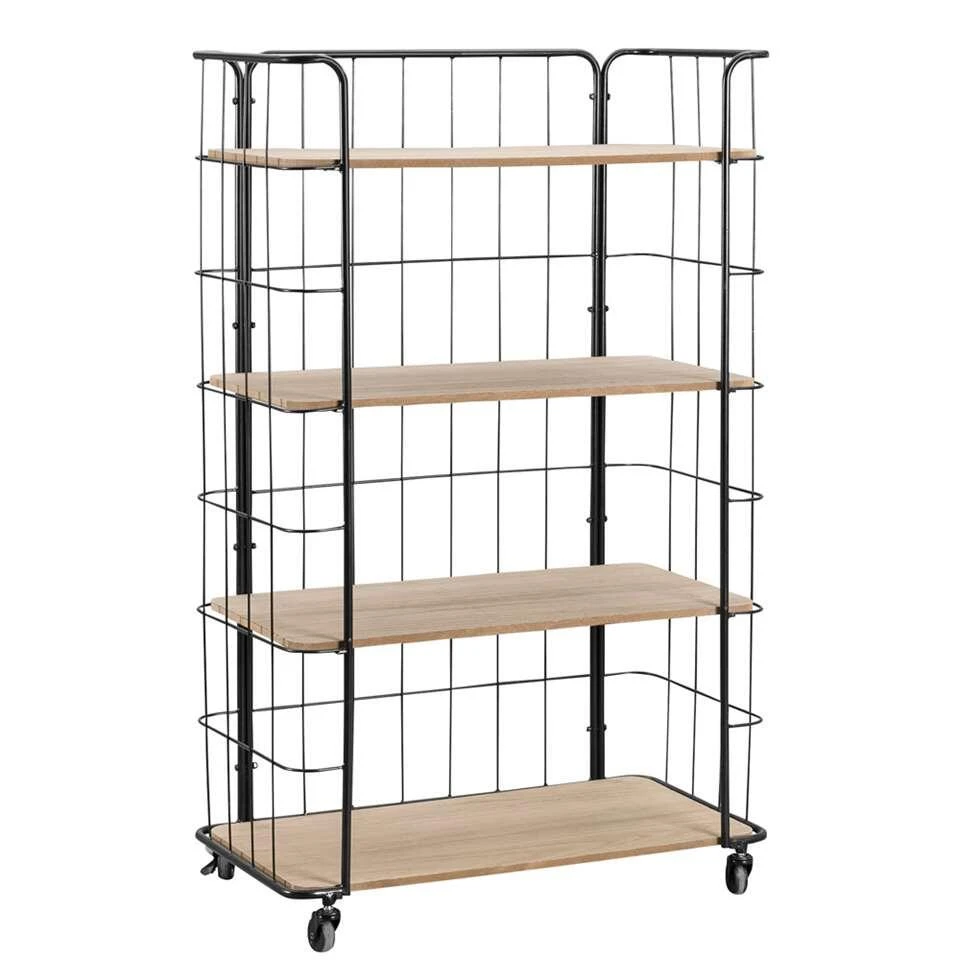 Bakkerskast Olaf Breed - Zwart/naturel 1 Bakkerskast Olaf Breed - Zwart/naturel