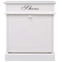 VidaXL Schoenenkast 50x28x58 Cm Paulowniahout Wit -VIDAL Salle De Bain Winkel 1206771547 0103