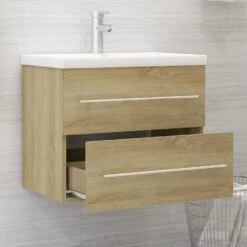 VidaXL Wastafelkast 60x38,5x48 Cm Spaanplaat Sonoma Eikenkleurig -VIDAL Salle De Bain Winkel 1211199916364204a2a9b3fc0ae49208