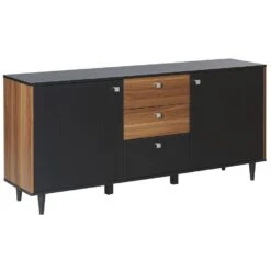 Beliani Sideboard KURO - Zwart Vezelplaat