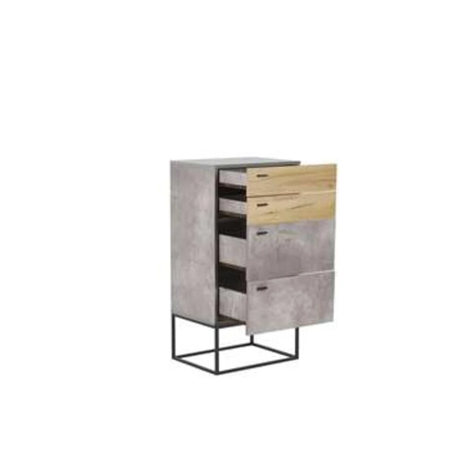 Beliani Commode ACRA - Grijs Vezelplaat 3 Beliani Commode ACRA - Grijs Vezelplaat - Afbeelding 3