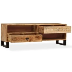VidaXL Tv-meubel 120x30x40 Cm Massief Mangohout -VIDAL Salle De Bain Winkel 1329960106 0103