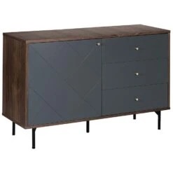 Beliani Sideboard PALMER - Grijs Mdf