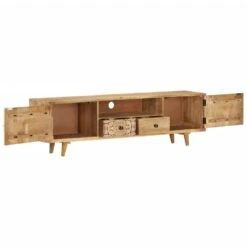 VidaXL Tv-meubel 140x30x40 Cm Massief Mangohout -VIDAL Salle De Bain Winkel 1348486552 0102