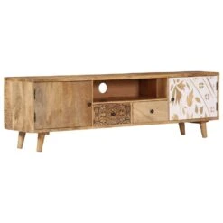 VidaXL Tv-meubel 140x30x40 Cm Massief Mangohout