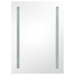 VidaXL Badkamerkast Met Spiegel En LED 50x13x70 Cm -VIDAL Salle De Bain Winkel 1359844786 0103