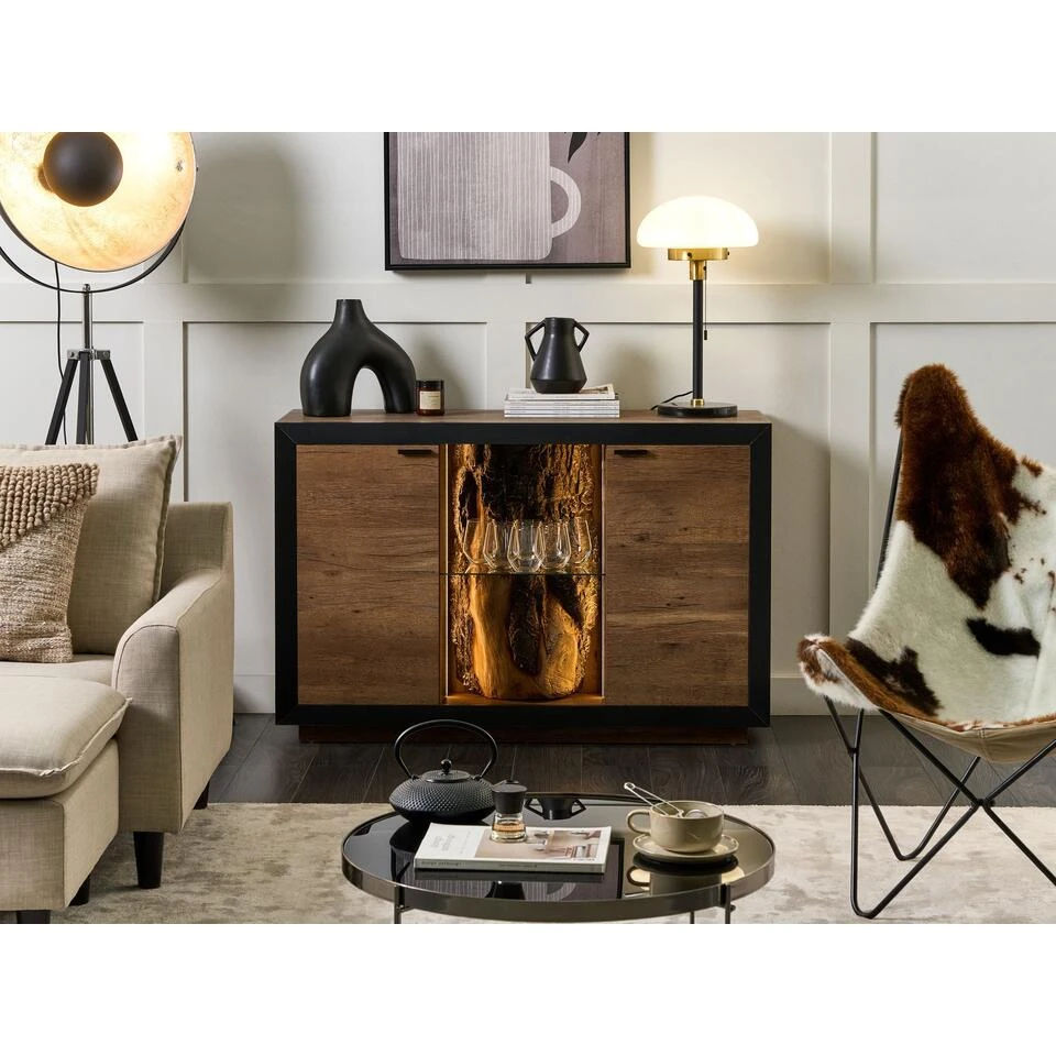 Beliani Sideboard MARANA - Lichte Houtkleur Mdf 2 Beliani Sideboard MARANA - Lichte Houtkleur Mdf - Afbeelding 2