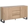Beliani Sideboard ELDA - Lichte Houtkleur Spaanplaat, Mdf